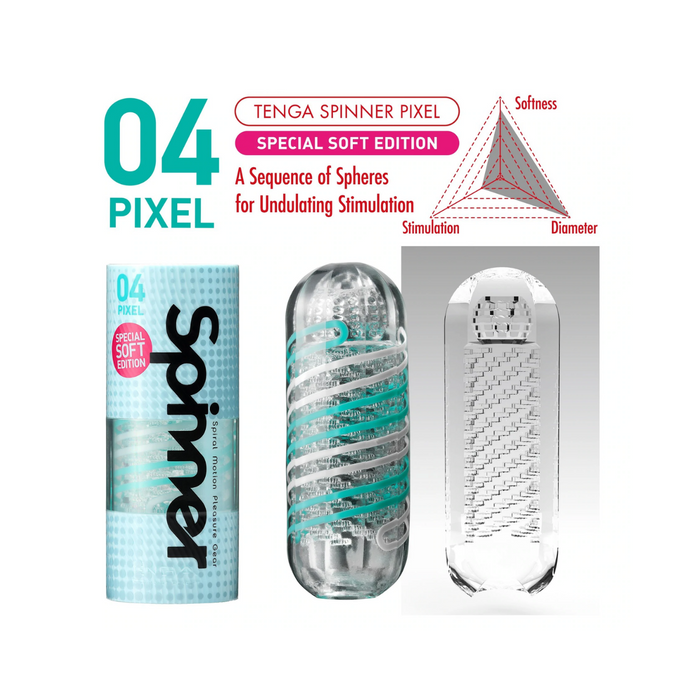 Tenga Spinner Male Masturbator - 04 Pixel Soft Edition