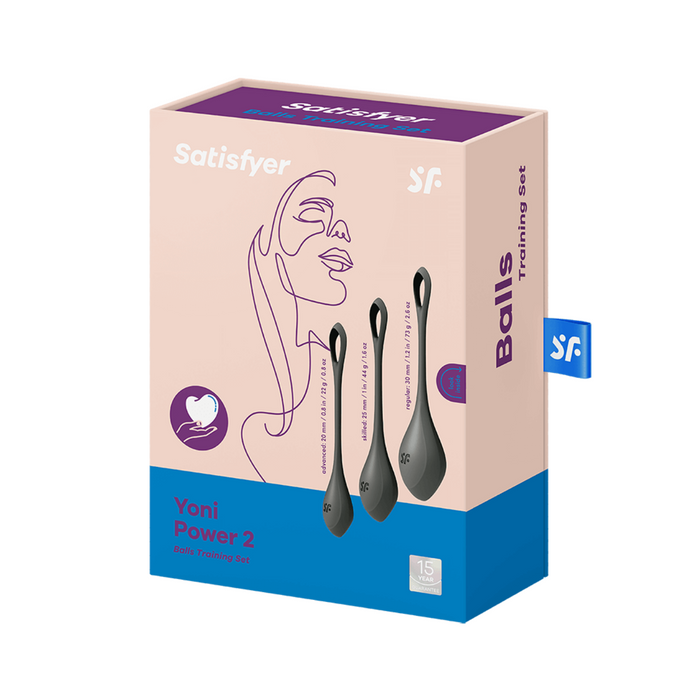 Satisfyer Yoni Power 2 Silicone Kegel Balls Training Set - Black