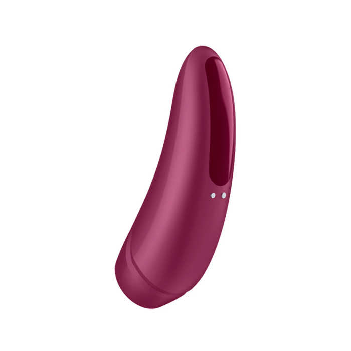 Satisfyer Curvy 1+ App-Controlled Air Pulse Clitoral Stimulator Vibrator - Rose Red