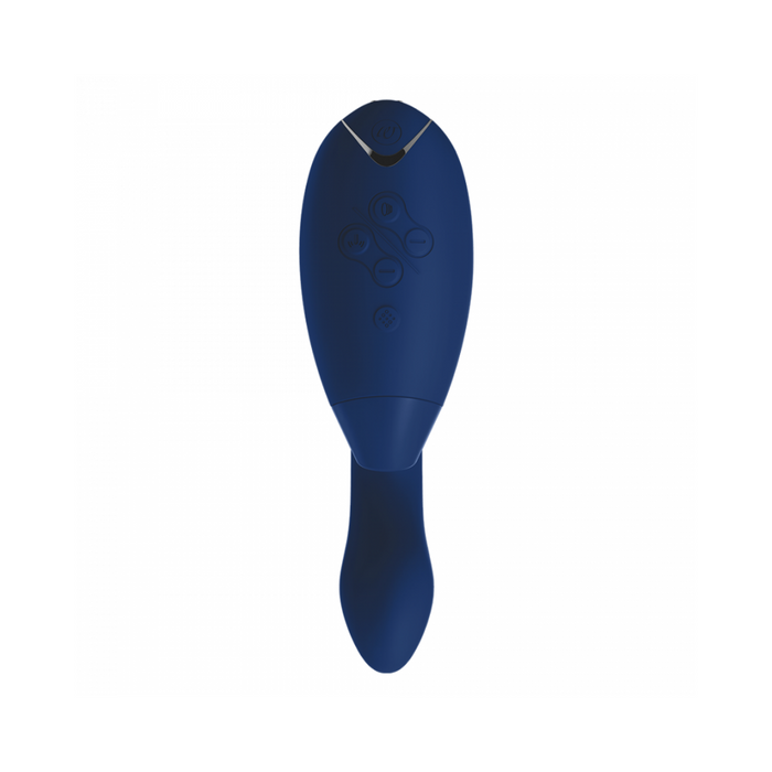 Womanizer Duo Silicone Rechargeable Rabbit Vibrator - True Blue