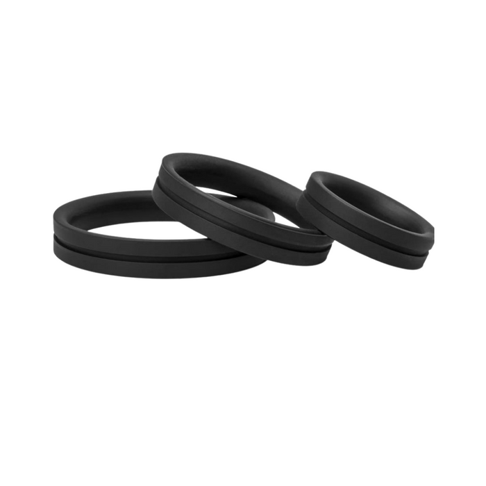 Screaming O  Ring O Pro 3 Soft Stretchy Cock Rings - Black