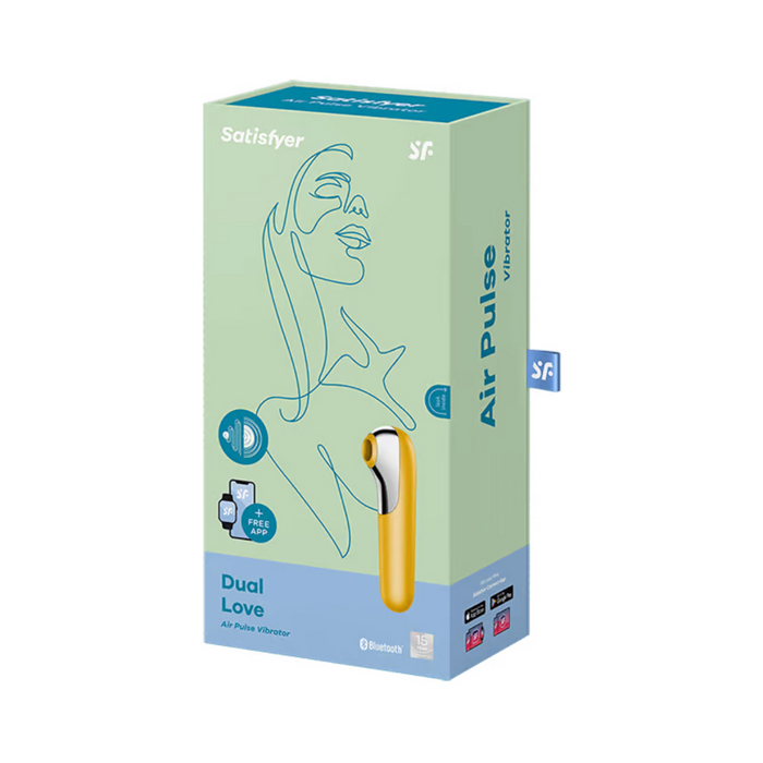 Satisfyer Dual Love Air Pulse Vibrator - Yellow