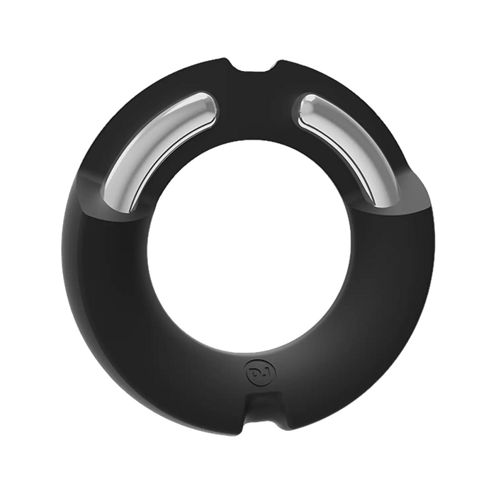 Doc Johnson Kink Hybrid Silicone Covered Metal Cock Ring - Black