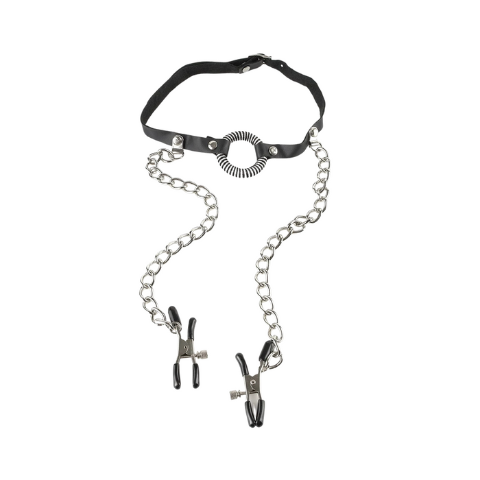 Fetish Fantasy O Ring Gag & Nipple Clamps