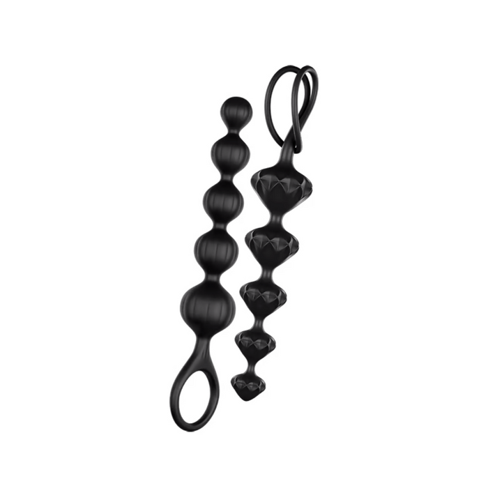 Satisfyer Beads Super Soft Silicone Anal Beads - Black