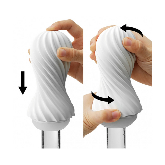 Tenga Flex Moova Reusable Male Masturbator - Silky White