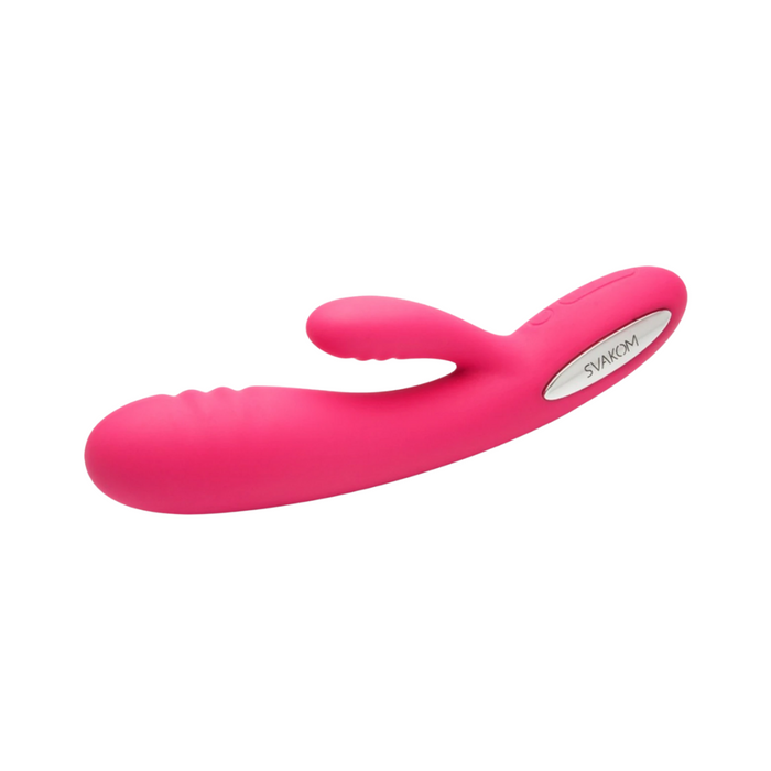 Svakom Adonis Ultra Soft Double-motor G-Spot & Clitoris Warming Vibrator - Plum Red