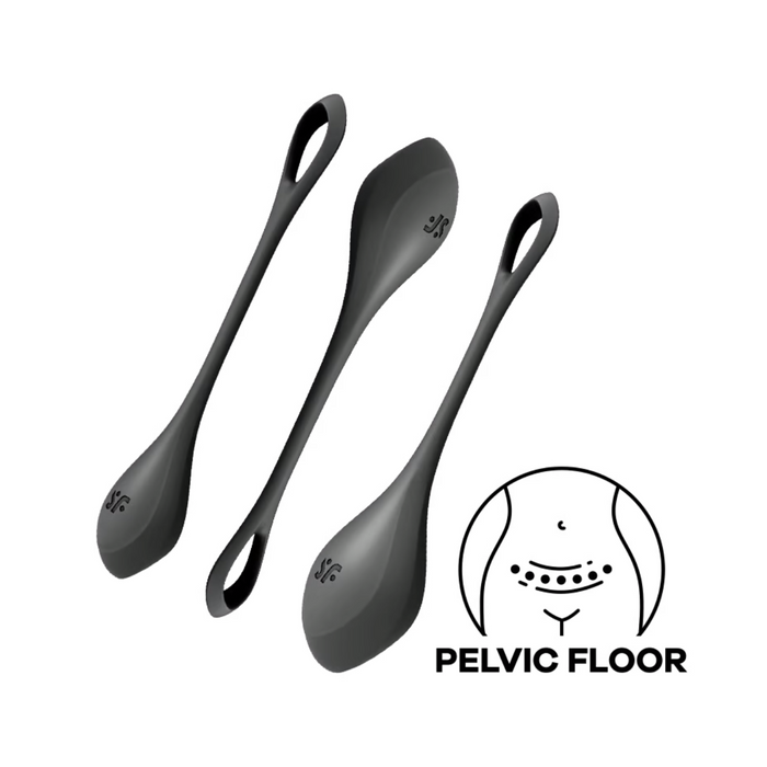 Satisfyer Yoni Power 2 Silicone Kegel Balls Training Set - Black