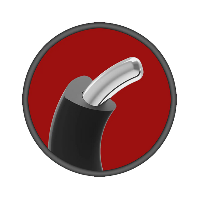 Doc Johnson Kink Hybrid Silicone Covered Metal Cock Ring - Black