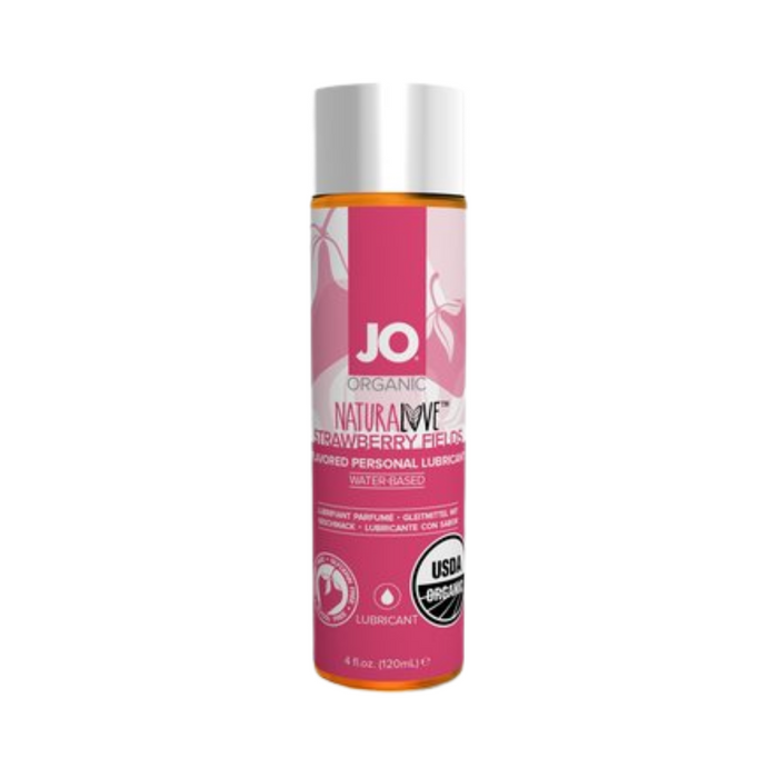 System Jo Organic Naturalove Water Base Lubricant - Strawberry Fields
