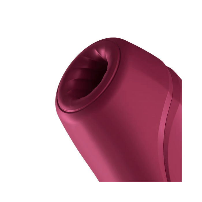 Satisfyer Curvy 1+ App-Controlled Air Pulse Clitoral Stimulator Vibrator - Rose Red