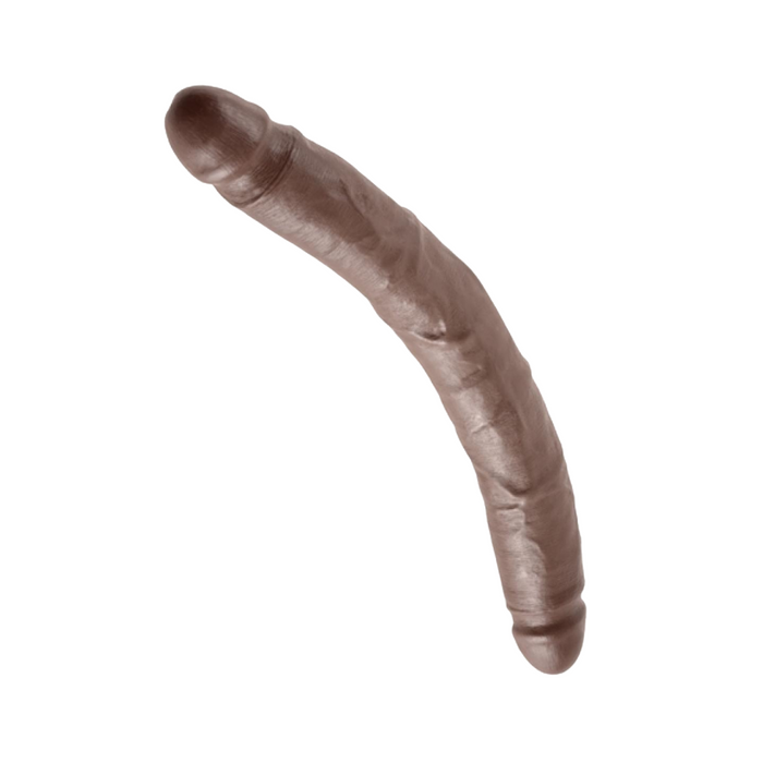King Cock Slim Double - 12", Brown