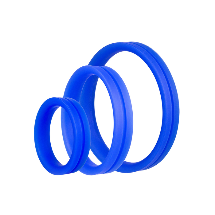 Screaming O  Ring O Pro 3 Soft Stretchy Cock Rings - Blue
