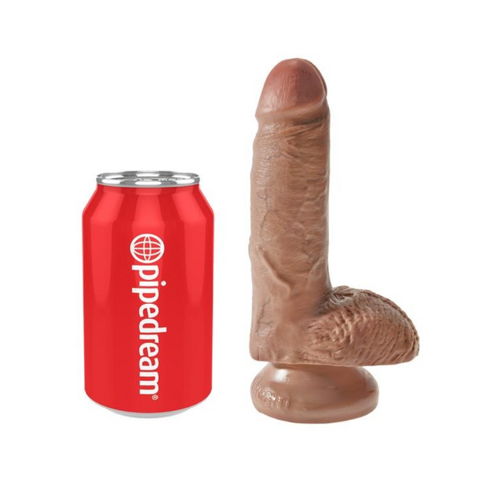 King Cock With Balls - 7", Tan