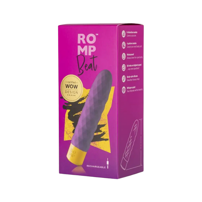 Romp Beat Rechargeable Silicone Ribbed Classic Vibrator