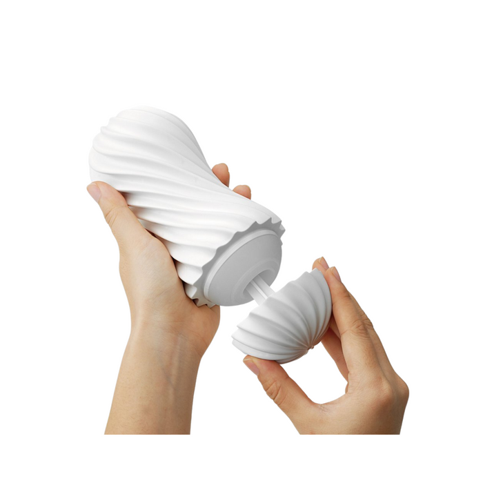 Tenga Flex Moova Reusable Male Masturbator - Silky White