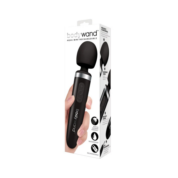 Bodywand Aqua Mini Rechargeable Wand Massager - Black