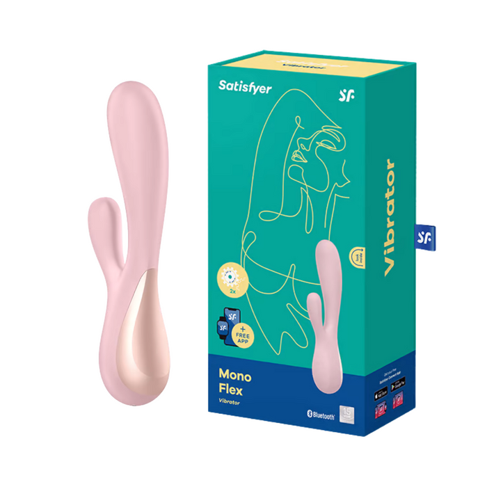 Satisfyer Mono Flex App-Controlled Rabbit Vibrator - Pink Mauve