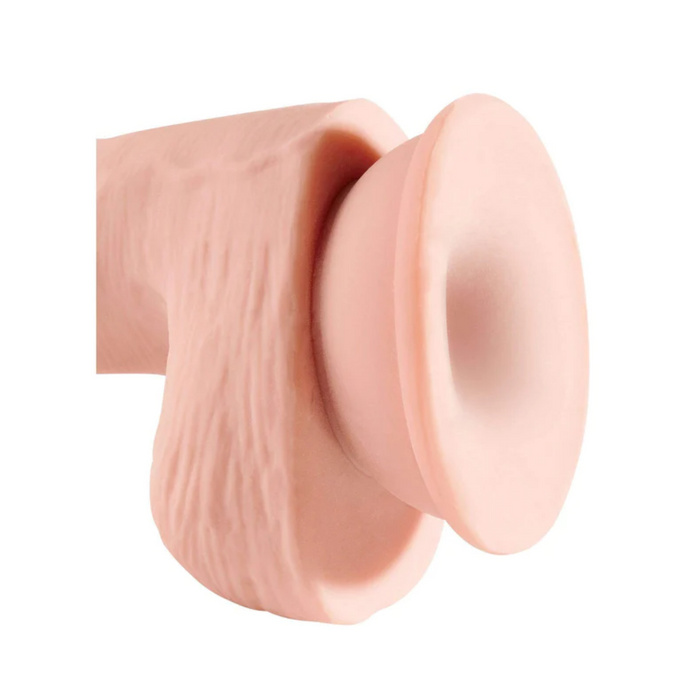 Pipedream King Cock Plus Triple Density Cock with Balls - 5" Tan