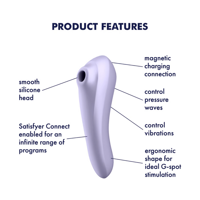Satisfyer Dual Pleasure App-Controlled Clitoral Stimulator - Mauve