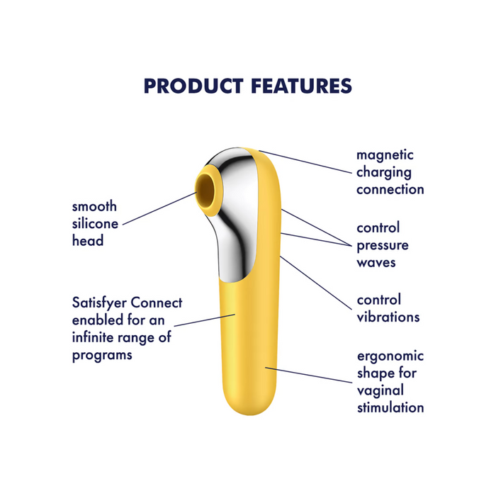 Satisfyer Dual Love Air Pulse Vibrator - Yellow