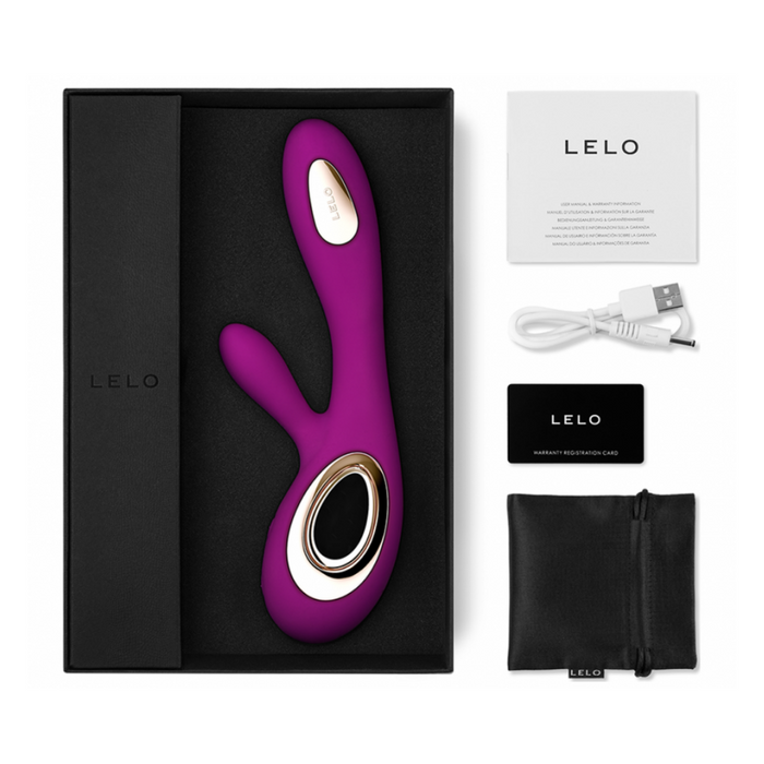 Lelo Soraya Wave Rabbit Vibrator - Deep Rose