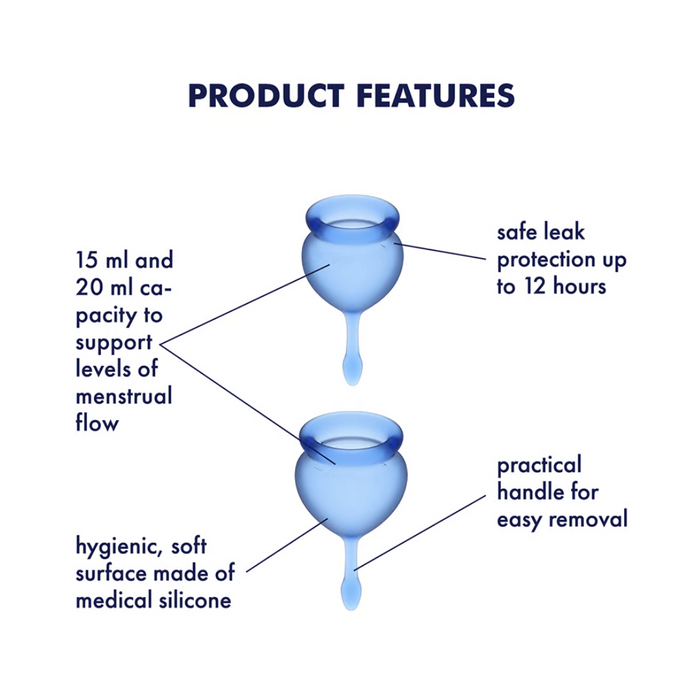 Satisfyer Feel Good Menstrual Cup - Dark Blue