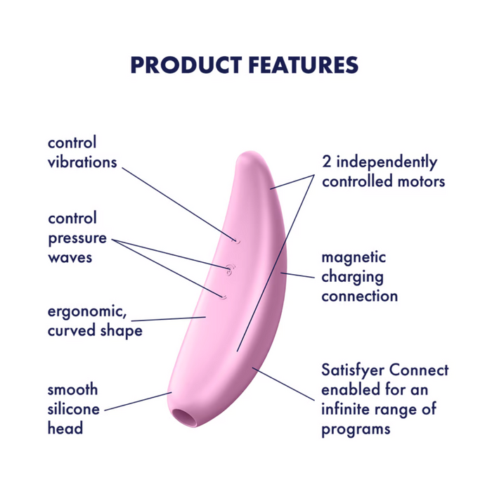 Satisfyer Curvy 3+ App-Controlled Air Pulse Clitoral Stimulator