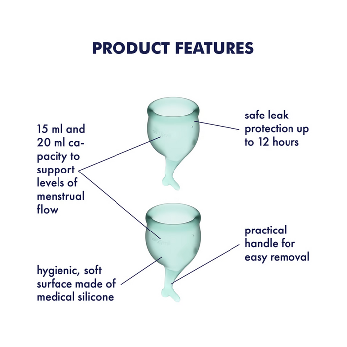 Satisfyer Feel Secure Menstrual Cup - Dark Green