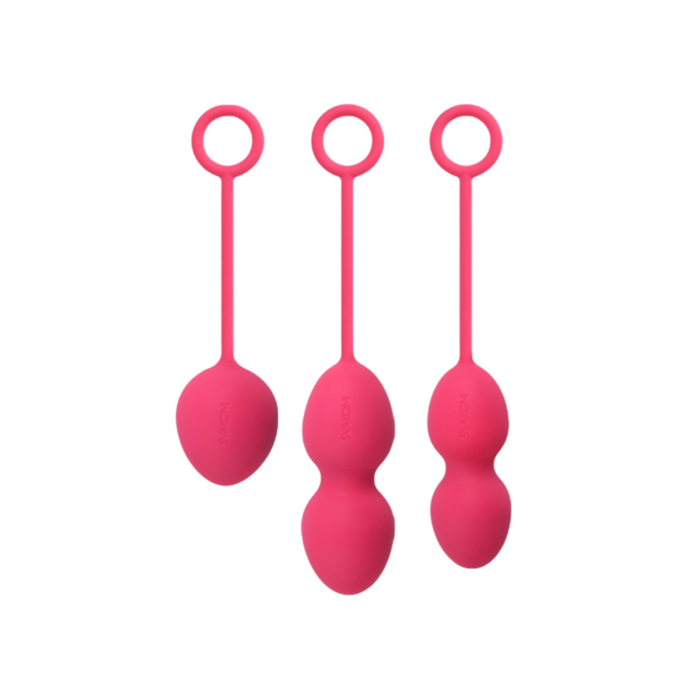 Svakom Nova Silicone Exercise Balls - Plum Red