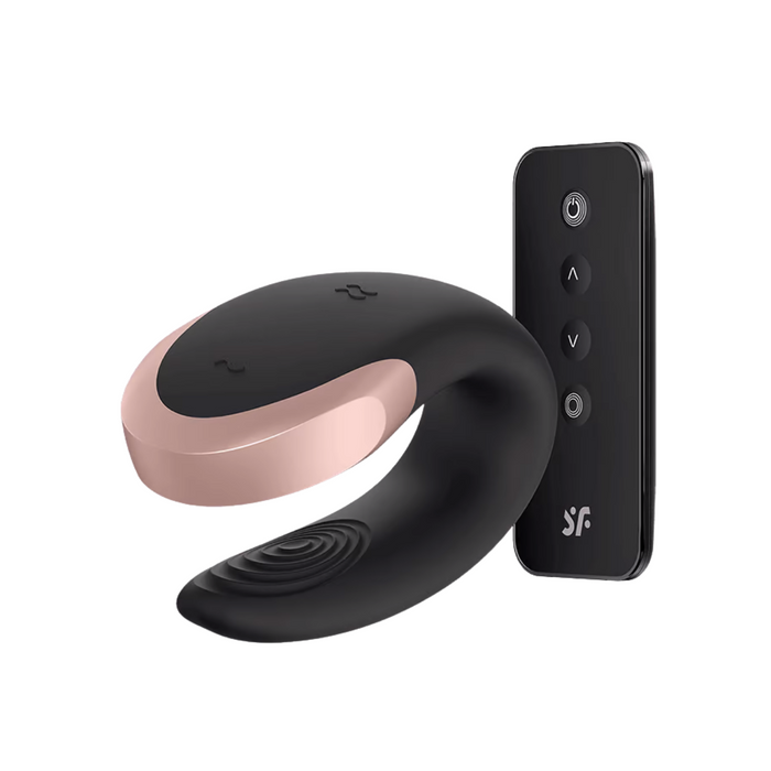 Satisfyer Double Love Bluetooth and App Controlled Couple Vibrator - Black