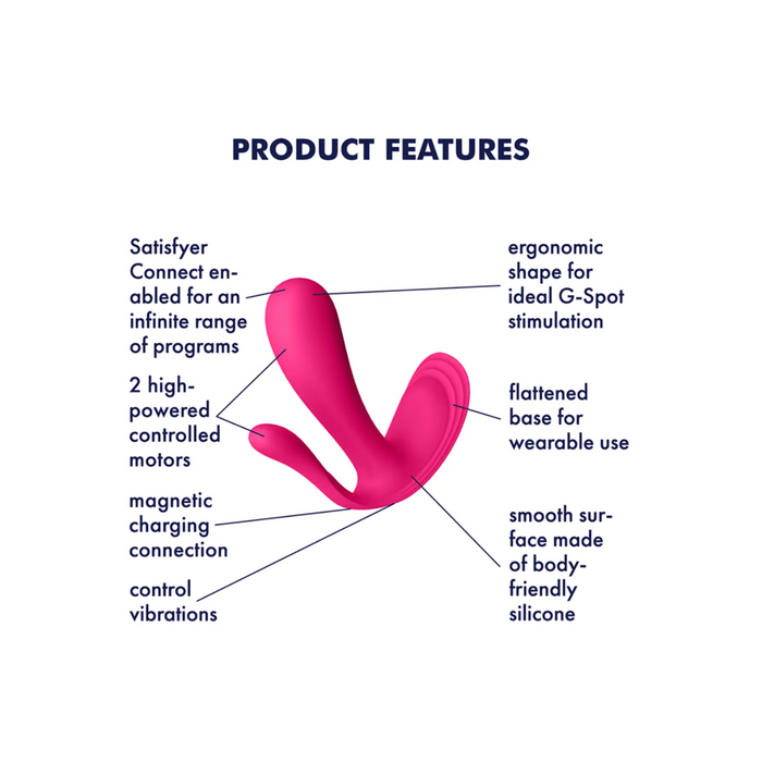 Satisfyer Top Secret Plus Wearable Vibrator - Pink