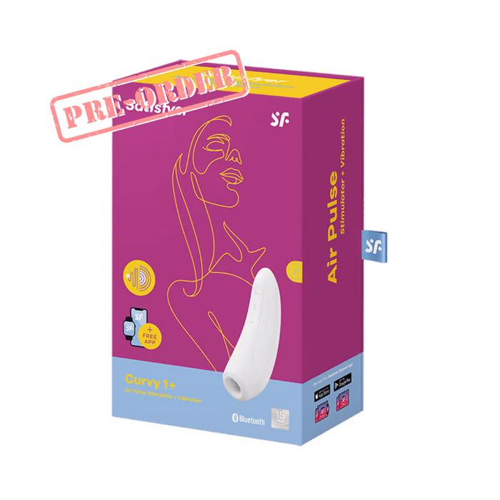Satisfyer Curvy 1+ App-Controlled Air Pulse Stimulator Vibrator - White