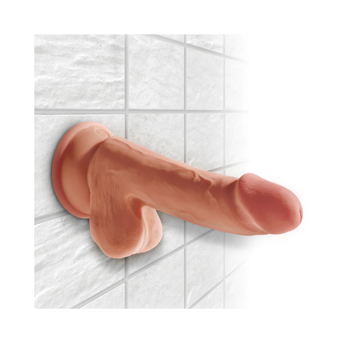 Pipedream King Cock Plus Triple Density Cock with Balls - 6.5" Tan