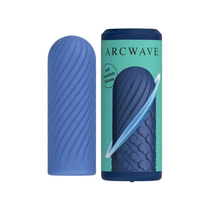 Arcwave Ghost - Pocket Manual Stroker CleanTech Silicone Male Masturbator - Blue