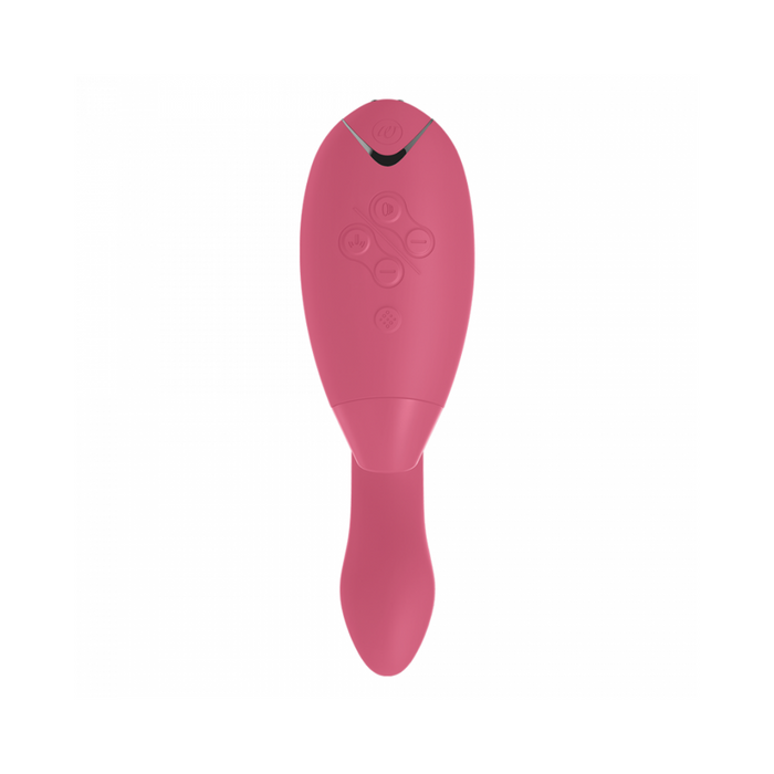 Womanizer Duo Silicone Rechargeable Rabbit Vibrator - Raspberry