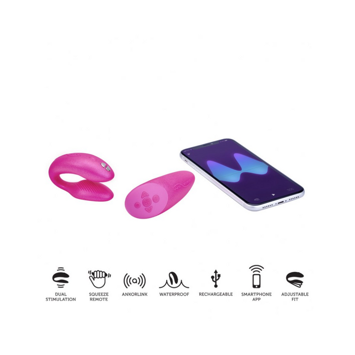 We Vibe Chorus Remote Control Couple Vibrator - Pink