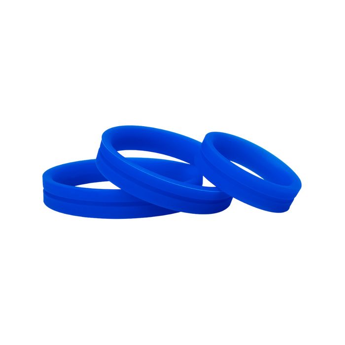 Screaming O  Ring O Pro 3 Soft Stretchy Cock Rings - Blue