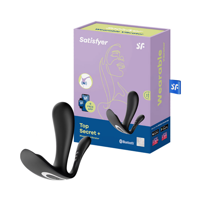 Satisfyer Top Secret Plus Wearable Vibrator - Black