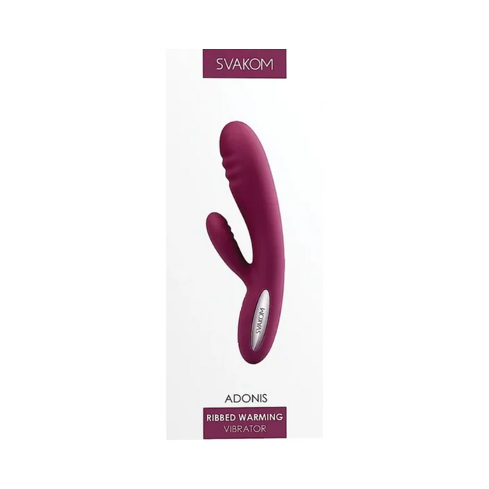 Svakom Adonis Ultra Soft Double-motor G-Spot & Clitoris Warming Vibrator - Violet