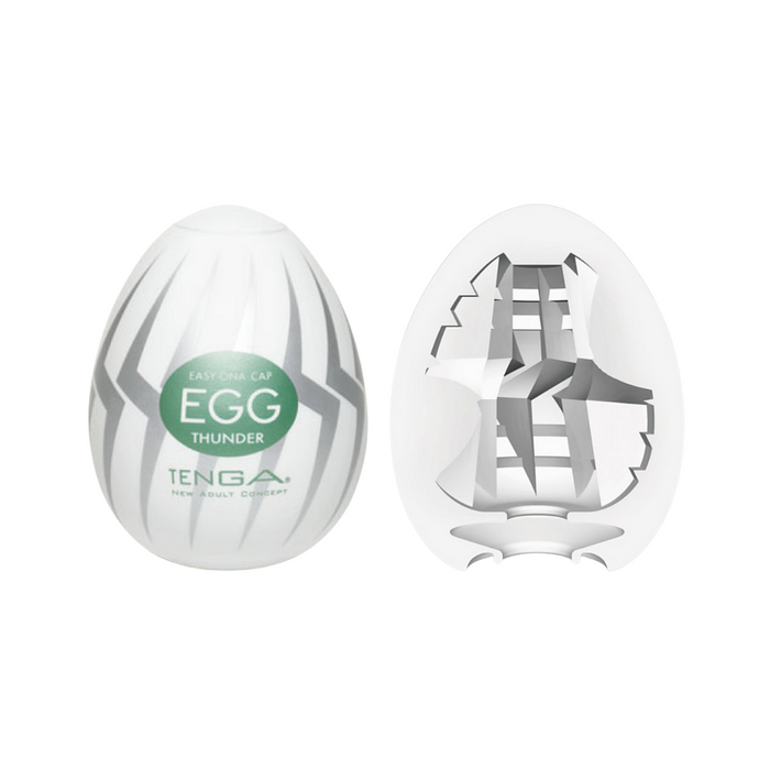 Tenga Strong Sensation Egg Masturbator - Thunder