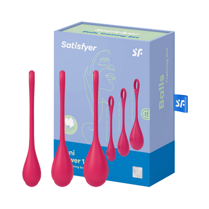 Satisfyer Yoni Power 1 Silicone Kegel Balls Training Set - Red