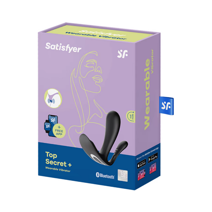 Satisfyer Top Secret Plus Wearable Vibrator - Black
