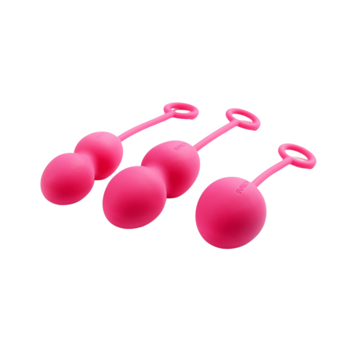 Svakom Nova Silicone Exercise Balls - Plum Red