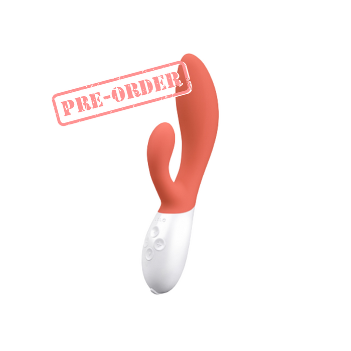 Lelo Ina 3 Rechargeable  Rabbit Vibrator - Coral Red