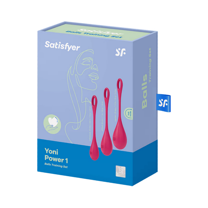 Satisfyer Yoni Power 1 Silicone Kegel Balls Training Set - Red