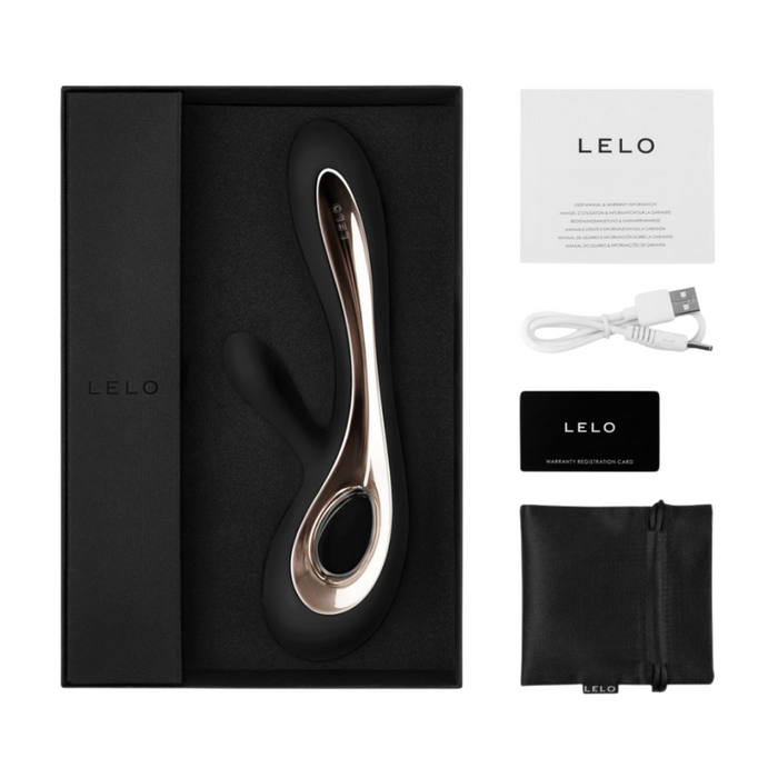 Lelo Soraya 2 Luxury Rechargeable Rabbit Vibrator - Black